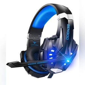 NEW Gaming Headset Over-Ear w Mic Blue LED